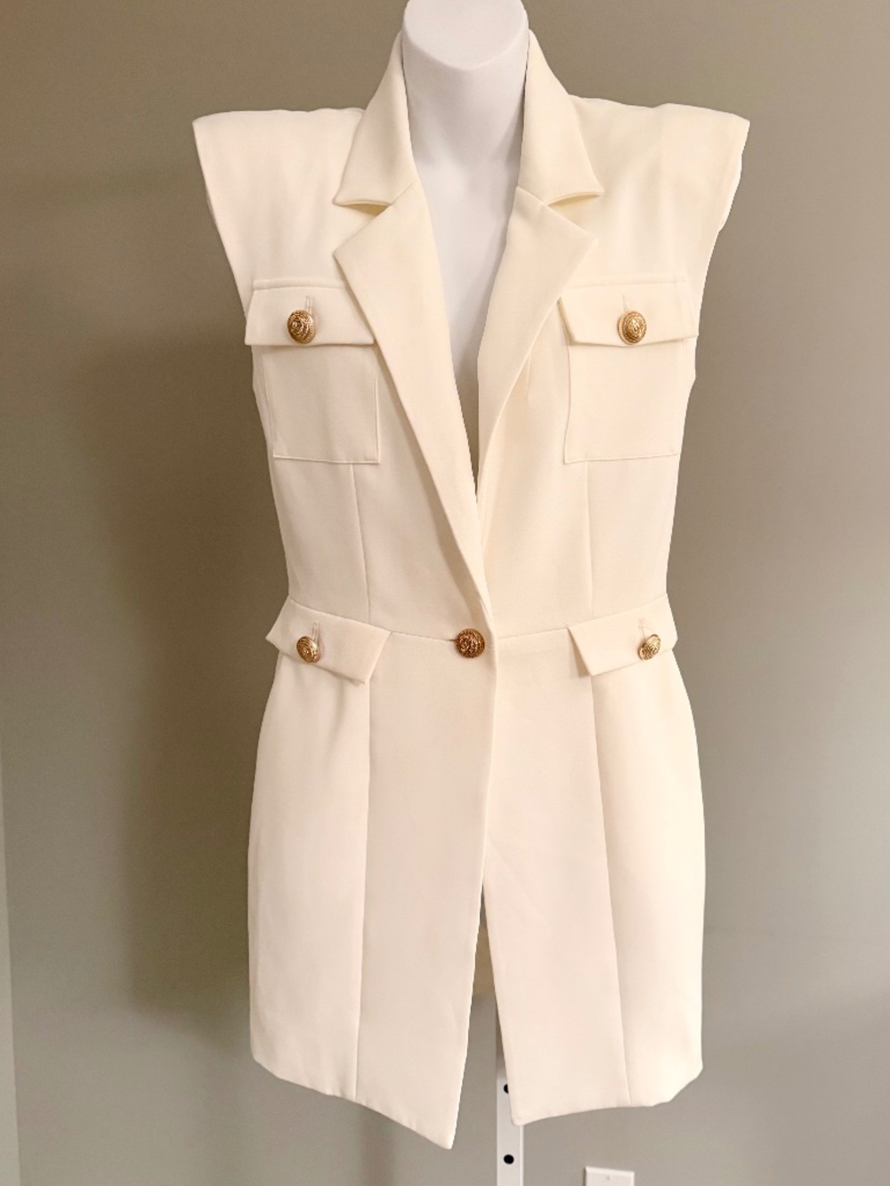 GENERATION LOVE Stunning Structured Shouders Vest Sz S NWT $545!!